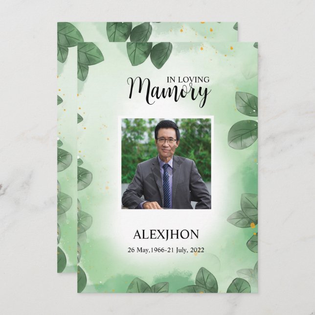 Mall för vanligt Prayer-kort (Fram/baksida)