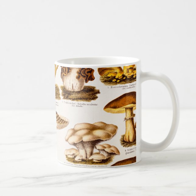 Mall för variation för vintage1800schampinjon kaffemugg (Höger)