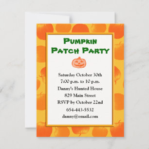 Mall för visitiv pumpkinbjudningskort