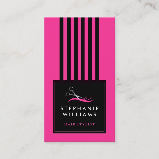 Mall för visitkort för anpassadehårstylist (Framsida)