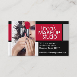 Mall för visitkort för anpassadeMakeupkonstnär Tidsbeställning Kort