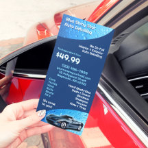 Mall för visitkort för bilvårdsdetaljer