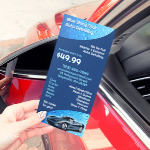 Mall för visitkort för bilvårdsdetaljer reklamkort