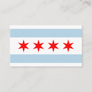 Mall för visitkort för Chicago stadsflagga