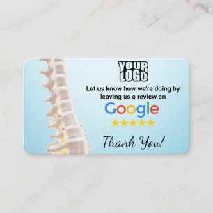 Mall för visitkort för Chiropractor Google Review