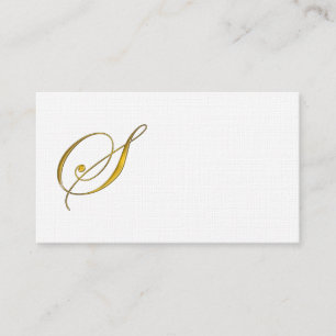 Mall för visitkort för Guld Monogram S