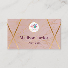 Mall för visitkort för Mauve Guld QR-kod