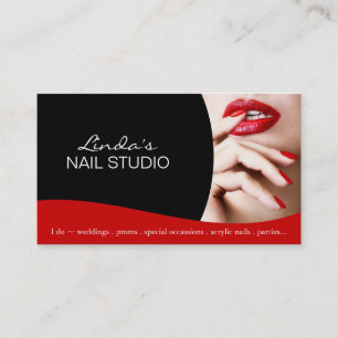 Mall för visitkort för nageltekniker~