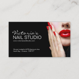 Mall för visitkort för nageltekniker~ tidsbeställning kort