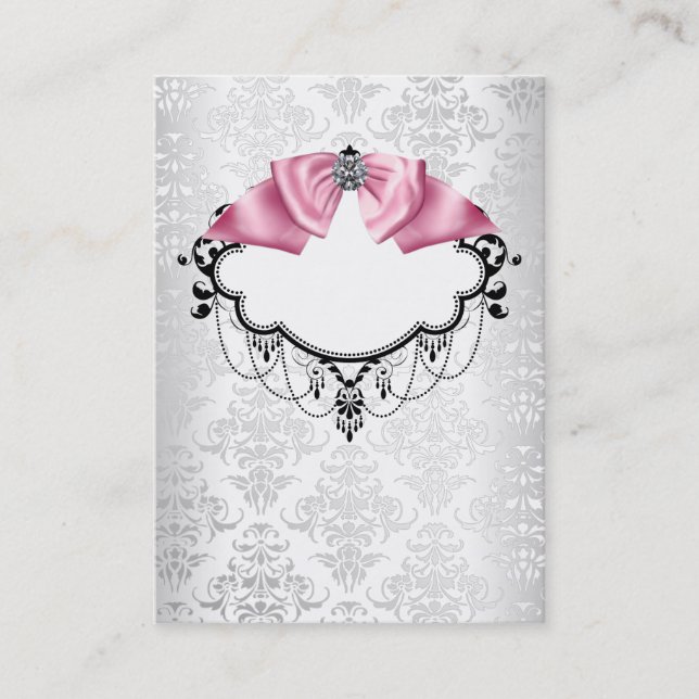 Mall för visitkort för vit elegant (Framsida)