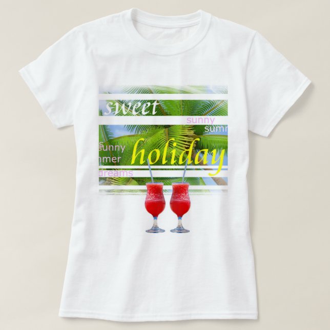Mall för vit Elegant för Trendig Helgdag Himmel T Shirt (Design framsida)