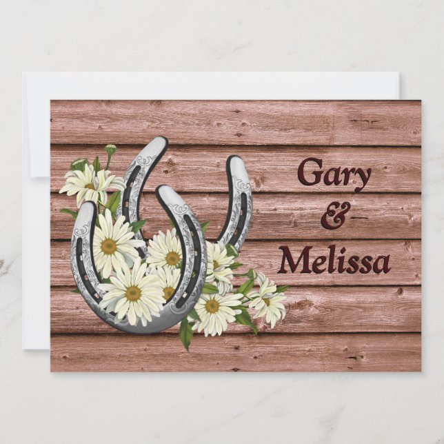 Mall för Westernare inbjudan till Land (Framsida)