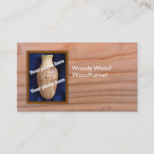 Mall för Woodturner beställnings- fotovisitkort Visitkort