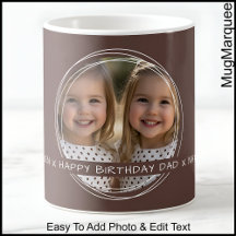 Mall Foto Meddelande Minne Pappa Brun C33