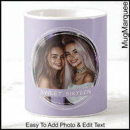 Mall Foto Meddelande Minne Sexton Lila C123 Kaffemugg