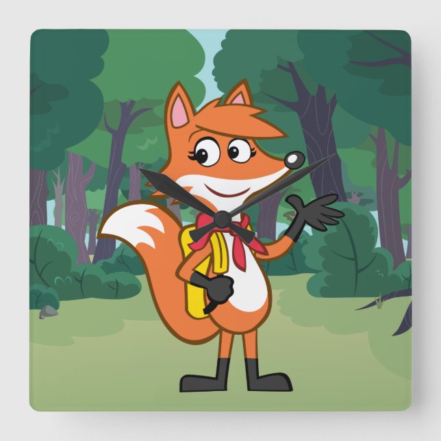 mall fyrkantig klocka (Framsida)