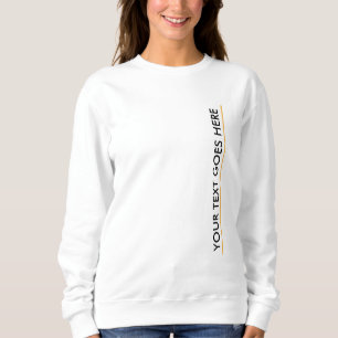 Mall Lägg till text här Kvinnans grundläggande vit T Shirt