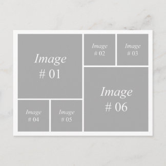 mall med 6 kvadratbilder vykort