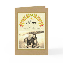 Mall-menyn för rustichristmas-middag party