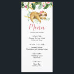 Mall på menyn Tropical Girl Sloth Baby Shower<br><div class="desc">Mall på menyn Tropical Girl Sloth Baby Shower</div>