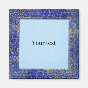 Mall - Pastellblå med Medium blue ram Magnet
