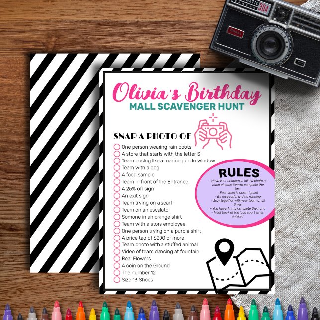 Mall Scavenger Hunt, födelsedagsgammusslan Tween G (Skapare uppladdad)