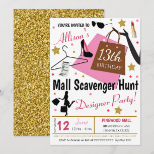 Mall Scavenger Hunt Party
