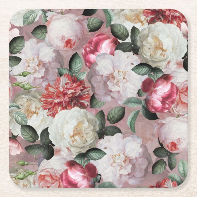 Mall Underlägg Papper Kvadrat (Framsidan)