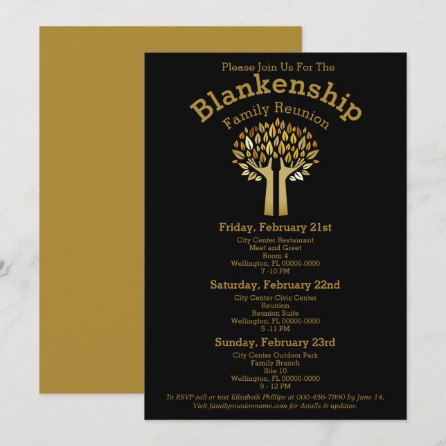 Mallar för familjeåterträff med texten "Hands Up T (Fram/baksida)