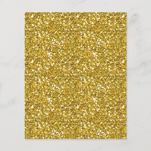 MALLAR FÖR GOLDEN GULT GLITTER MÖNSTER STRUKTUR FLYGBLAD (Framsidan)