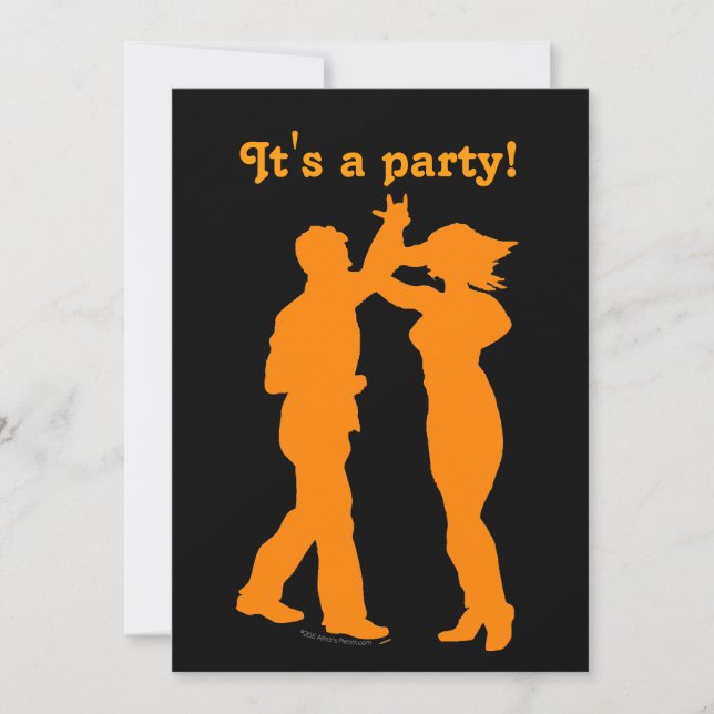 Mallar för inbjudan för anpassadedansparty (Framsida)