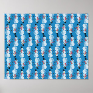 MALLAR FÖR snögubbe WINTER BAKGRUND TAPET TE Poster