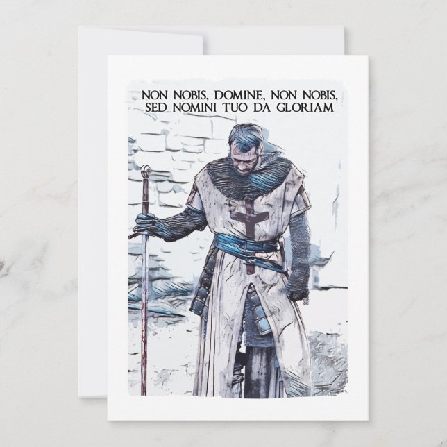 Mallar Knight motto abstrakt porträtt (Framsida)
