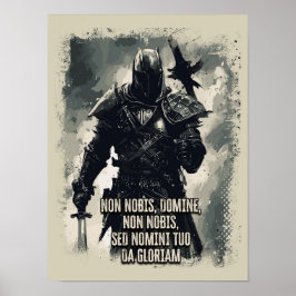 Mallar Knight Motto, korsordercitatet Poster