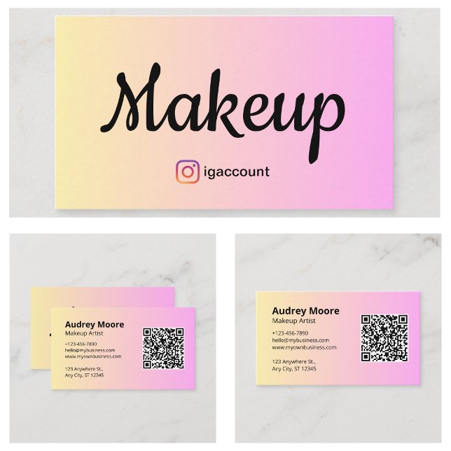 Mallar Makeup Artist Girly Visitkort (Templates Makeup Artist Girly Business Card
)