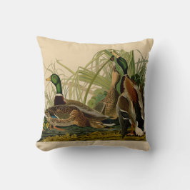 Mallard Anka Audubon Bird Painting Kudde