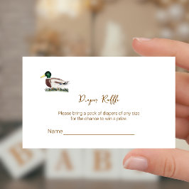 Mallard Anka Baby Shower Blöja Lotteri Biljett Tilläggskort