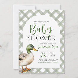 Mallard Anka Baby Shower Inbjudningar