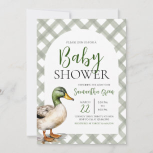 Mallard Anka Baby Shower Inbjudningar