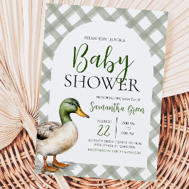 Mallard Anka Baby Shower Inbjudningar