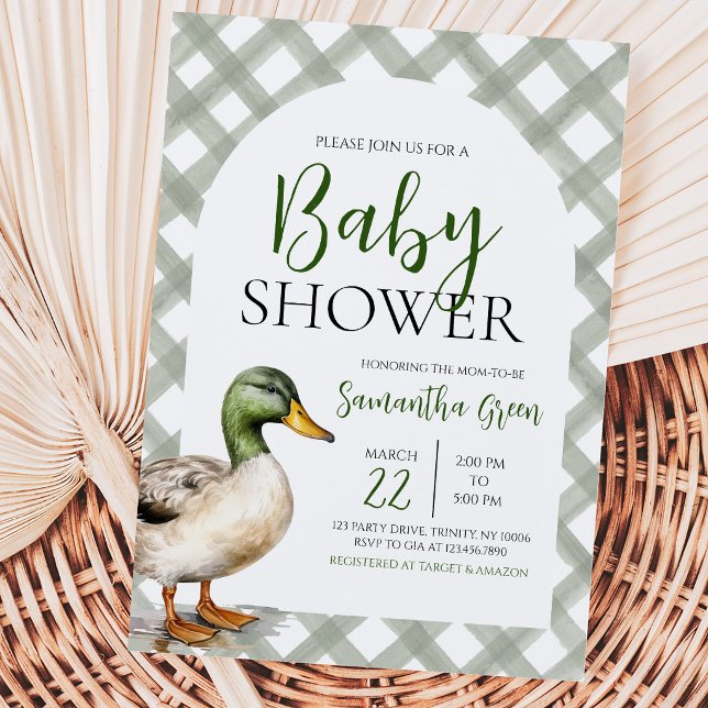 Mallard Anka Baby Shower Inbjudningar (Skapare uppladdad)