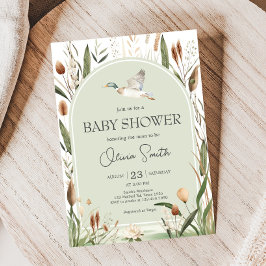 Mallard Anka Baby Shower Inbjudningar