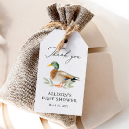 Mallard Anka Baby Shower Presentetikett