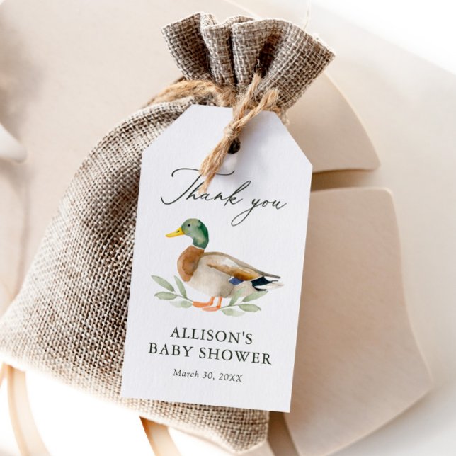 Mallard Anka Baby Shower Presentetikett (Skapare uppladdad)