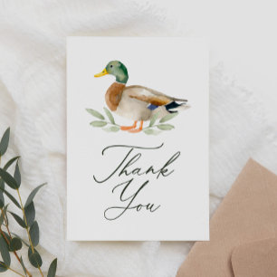 Mallard Anka Baby Shower Tack Kort
