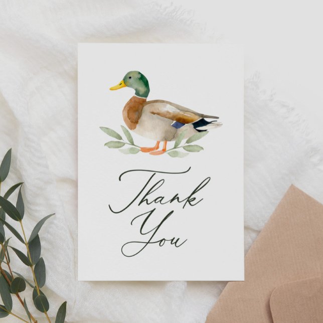 Mallard Anka Baby Shower Tack Kort (Skapare uppladdad)