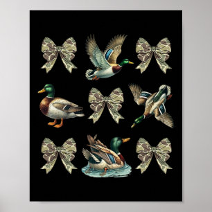 Mallard Anka Camouflage Camo Bow Anka Hunting Girl Poster