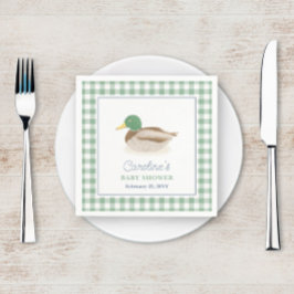 Mallard Anka Duckling Land Hunting Baby Shower Pappersservett