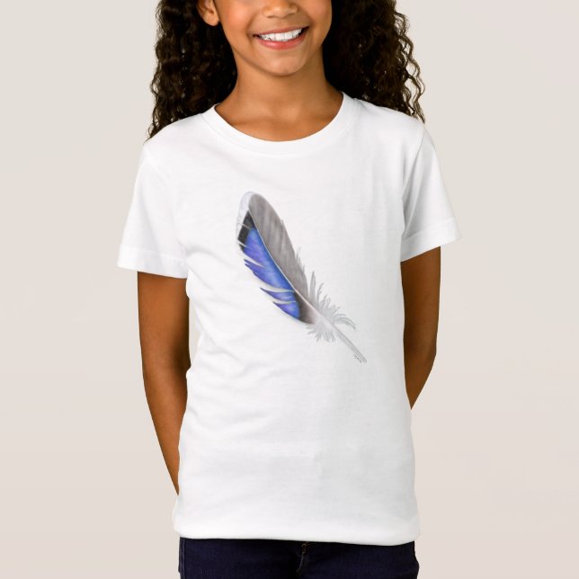 Mallard Anka Feather Watercolor Tee Shirt (Framsida)