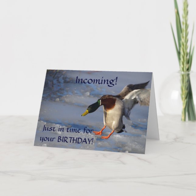 Mallard Anka födelsedagshälsningskort Kort (Framsida)